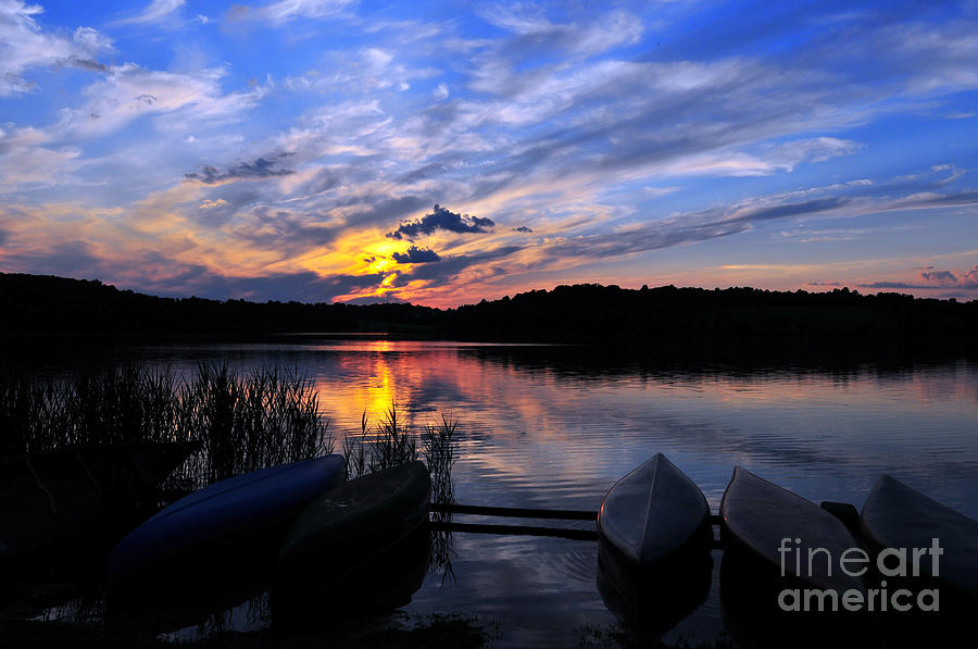 Sunset Photograph - Marsh Creek Sunset by Terri Winkler