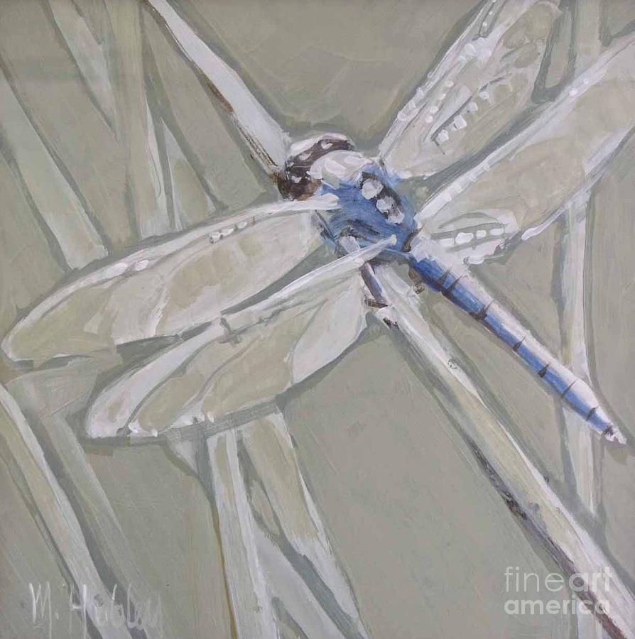 Marsh Dragonfly Painting by Mary Hubley