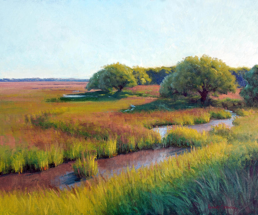 Marsh Painting - Marsh Edge by Armand Cabrera Marsh Painting - Marsh Edge by Armand Cabrera