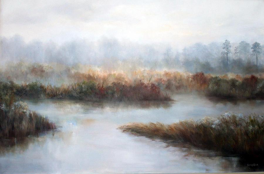 Landscape Painting - Marsh Magic by Myrna  McGrath