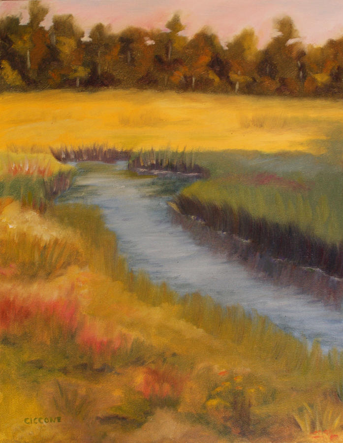 Marsh Mellow Painting by Jill Ciccone Pike