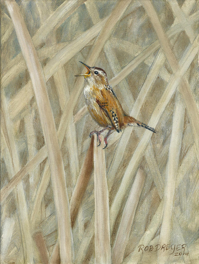 John James Audubon Painting - Marsh Melody by Dreyer Wildlife Print Collections 