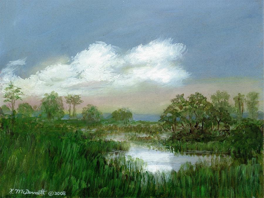 Marsh Landscape Painting - Marsh Sketch by Kathleen McDermott