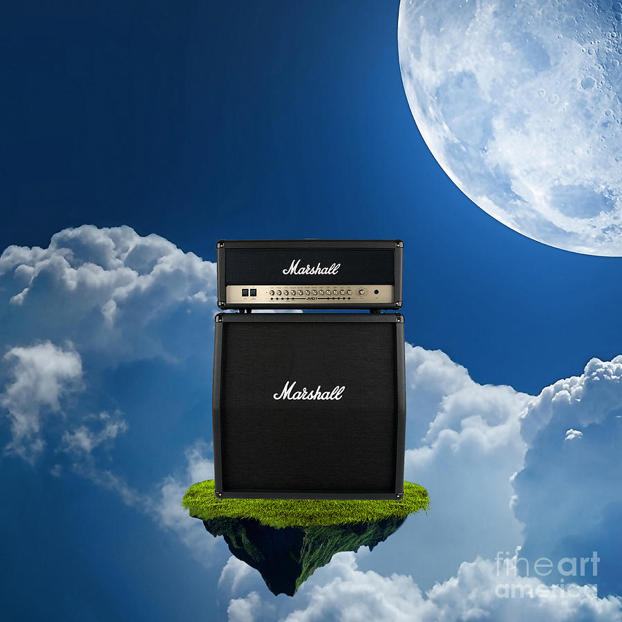 Marshall Amplifier Mixed Media by Marvin Blaine