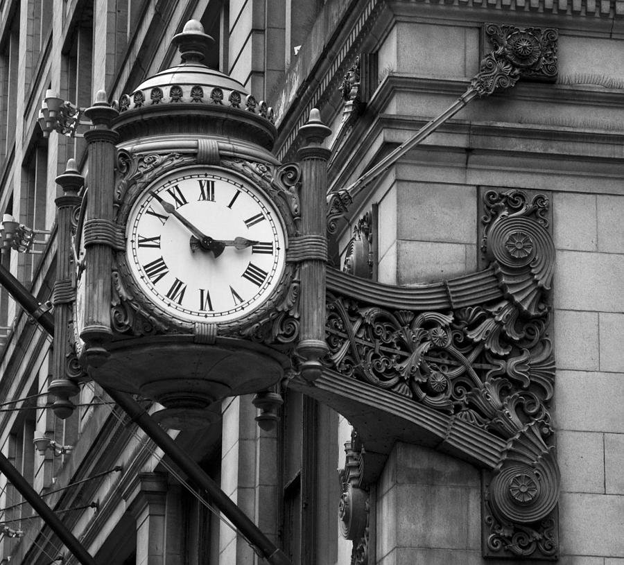 Marshall Fields Great Clock Photograph by Roger Lapinski
