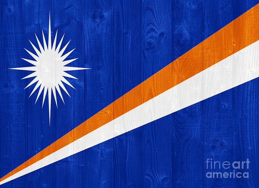 Sports Photograph - Marshall Islands flag by Luis Alvarenga
