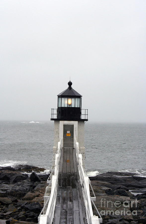 Marshall Point Light On A Foggy Day Photograph by Christiane Schulze Art And Photography