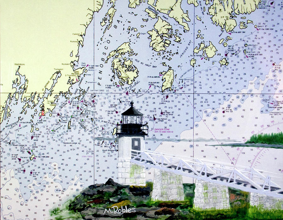 Marshall Point Lighthouse Painting by Mike Robles