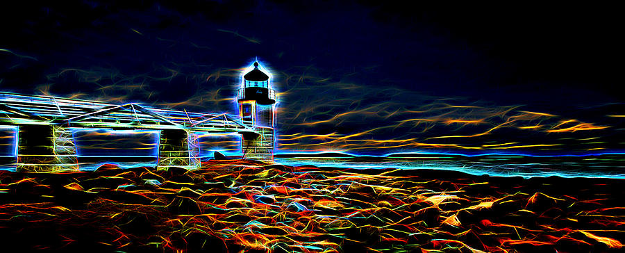Marshall Point Lighthouse Neon Photograph by David Smith