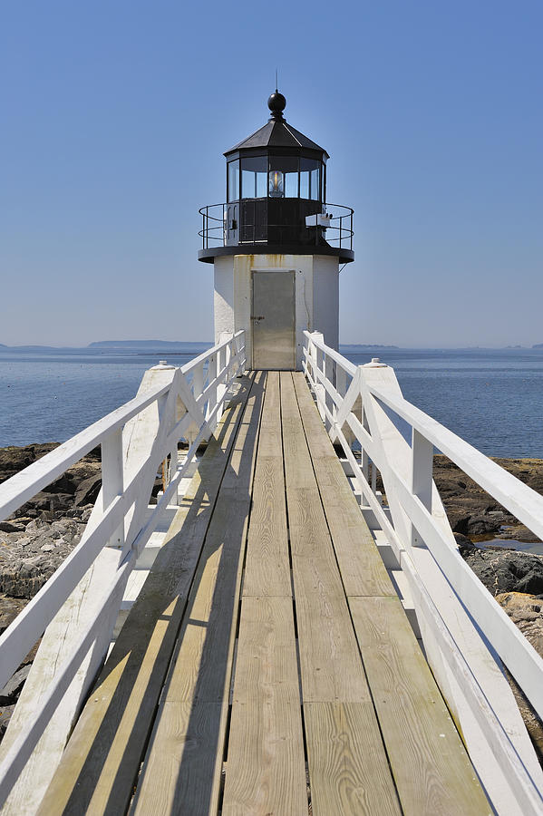 Lighthouse Photograph - Marshall Point Lighthouse Port Clyde Maine by Marianne Campolongo