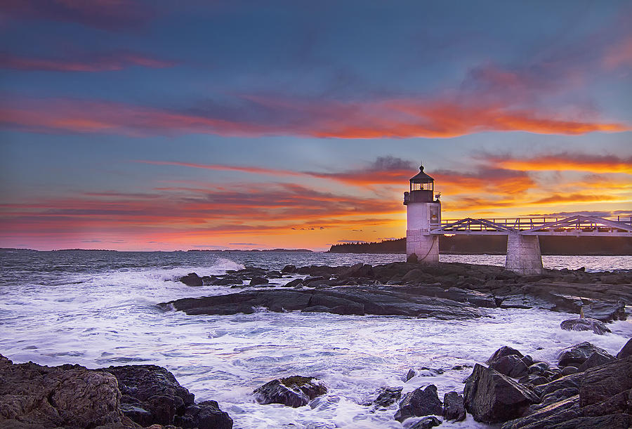 Marshall Point Lighthouse Sunset Photograph by John Vose