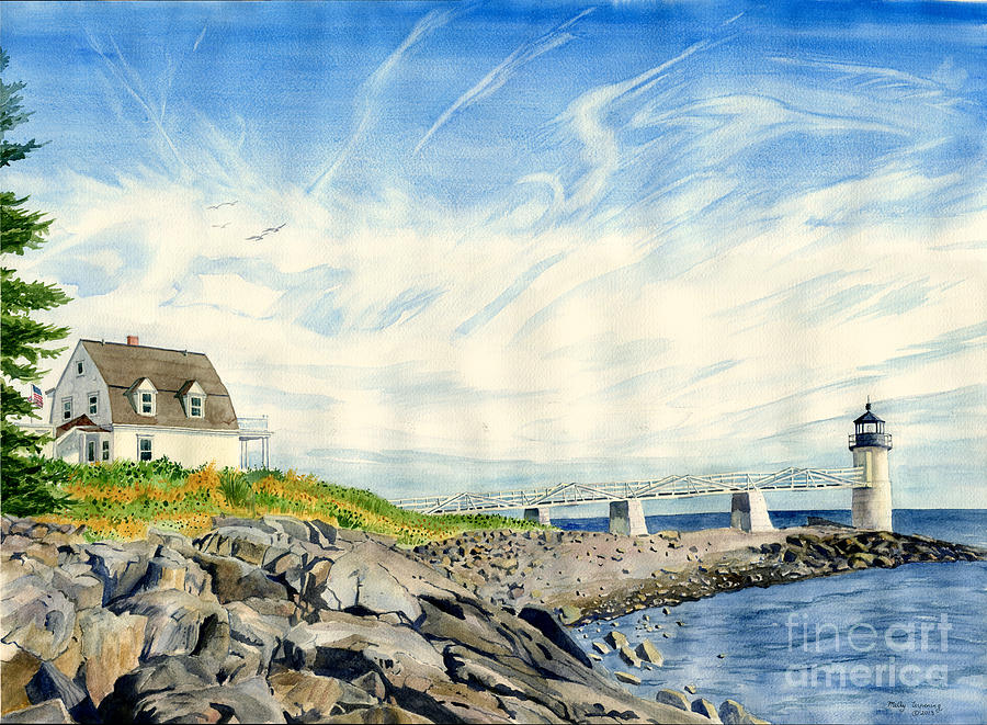 Marshall Point Painting by Melly Terpening