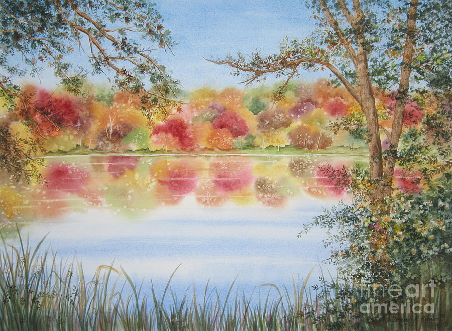 Marshalls Pond Painting by Deborah Ronglien