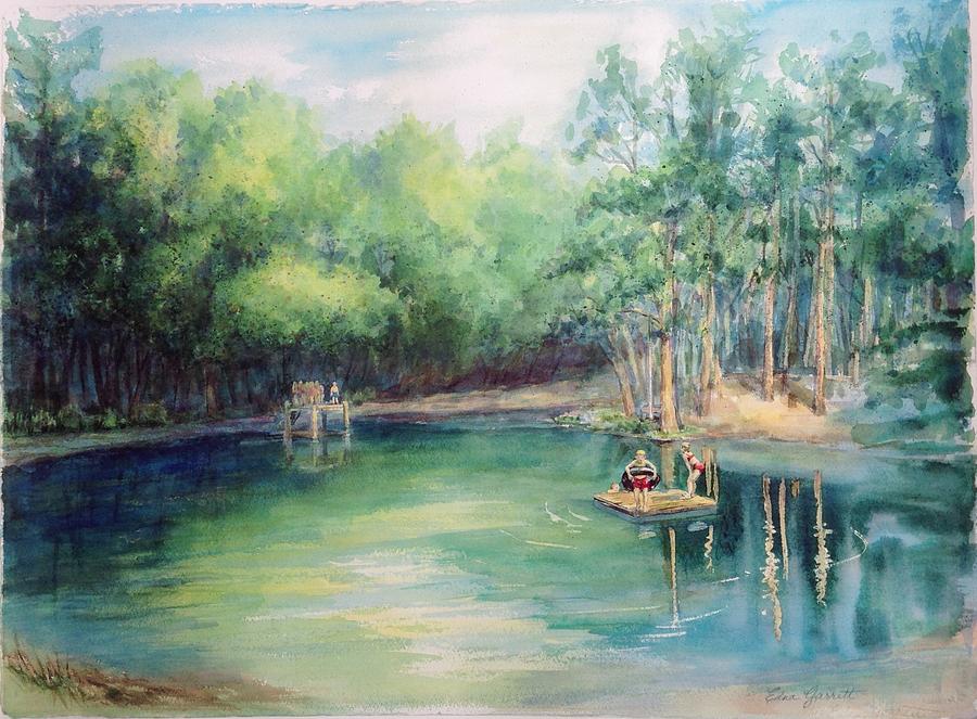 Summer Painting - Marshallville Swimming Hole by Edna Garrett