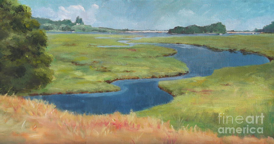 City Painting - Marshes at High Tide by Claire Gagnon