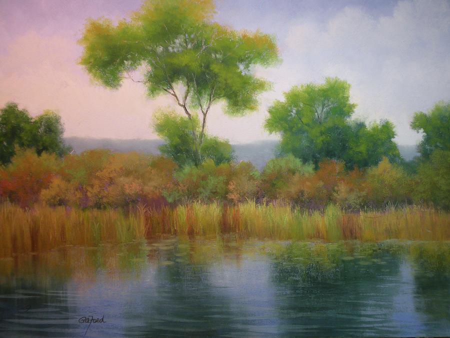 Mountain Painting - Marshy Oasis by Paula Ann Ford