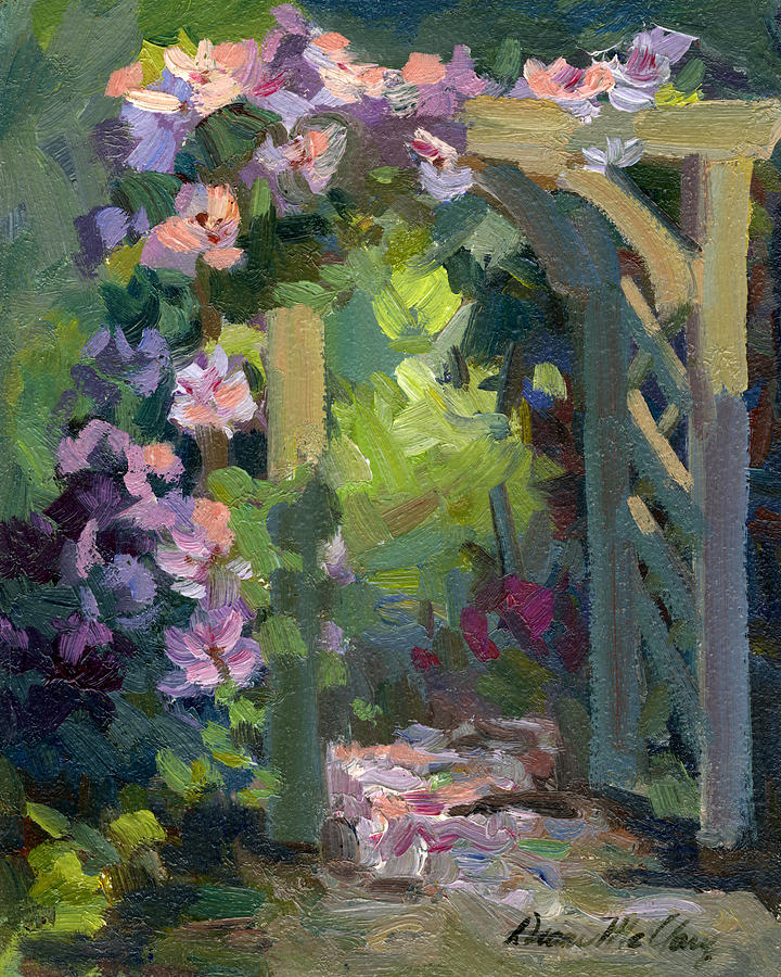 Martha Lake Clematis Painting by Diane McClary