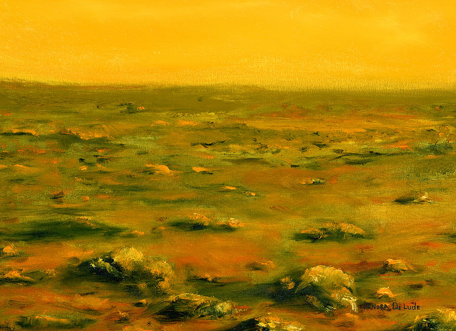 Martian Desert Landscape Art  Painting by Lenora  De Lude