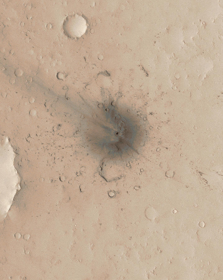 Martian Impact Crater Photograph by Nasa/jpl/msss/science Photo Library