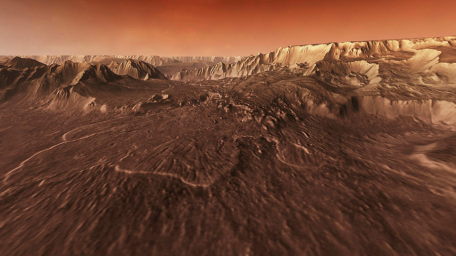Martian Landslide Photograph by Nasa/jpl/arizona State University/science Photo Library