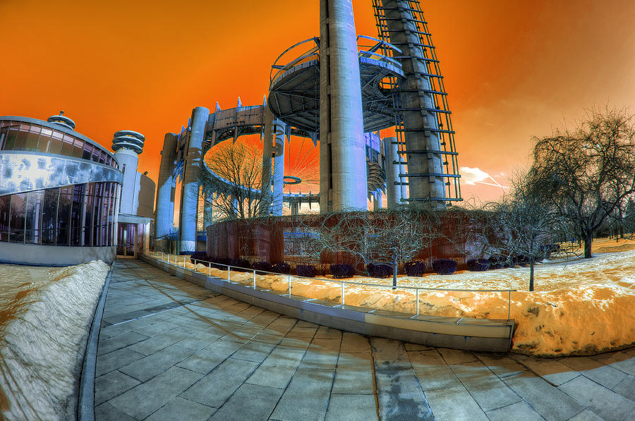 City Photograph - Martian Restaurant And Landing Pad by Mike  Deutsch