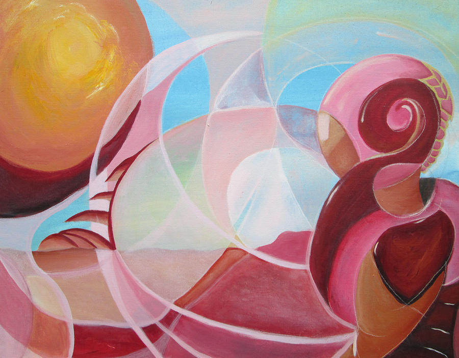 Abstract Painting - Martian Sunset by Silvie Kendall