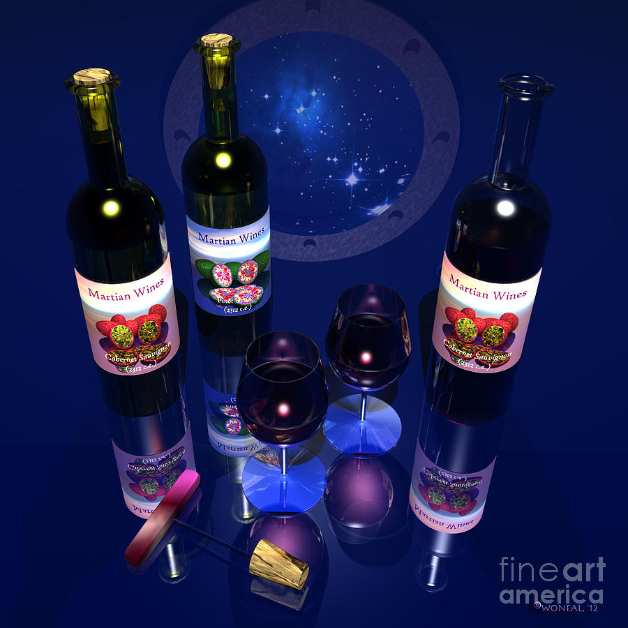 Science Fiction Digital Art - Martian Wine by Walter Neal