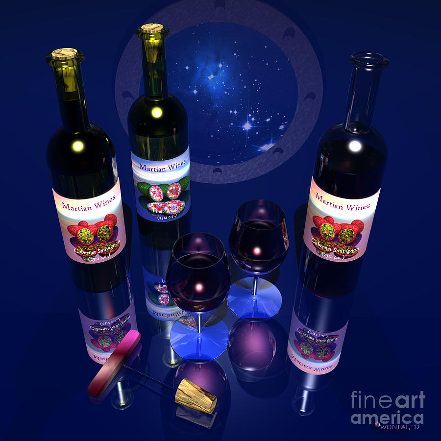 Science Fiction Digital Art - Martian Wines 2 by Walter Neal