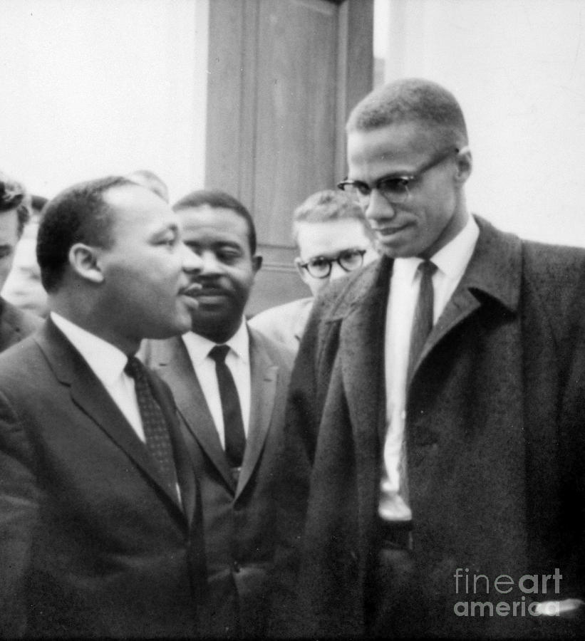 Martin Luther King and Malcolm X Photograph by Celestial Images
