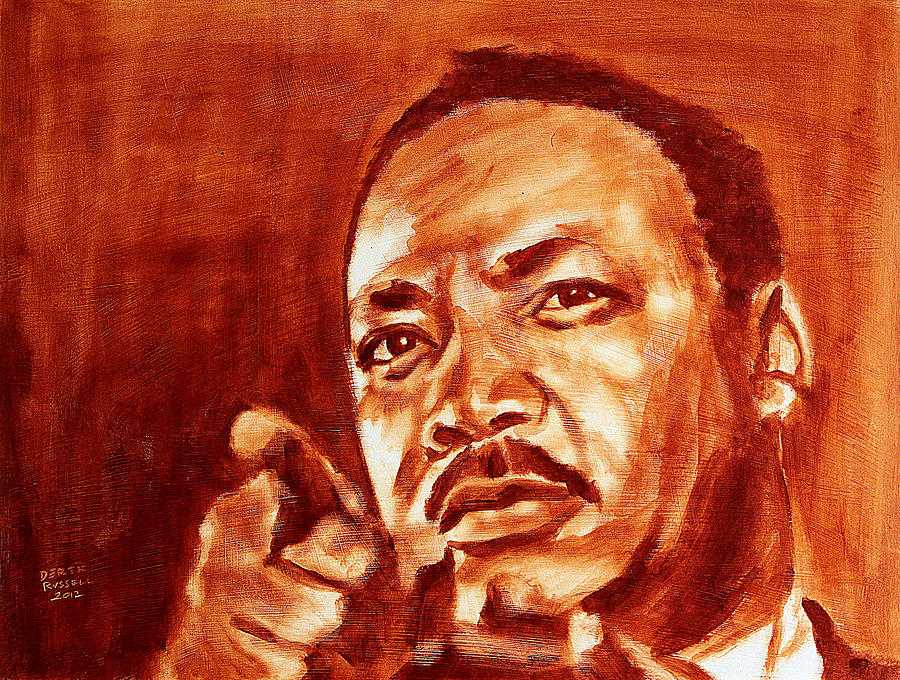 Martin Luther King Jr Painting by Derek Russell