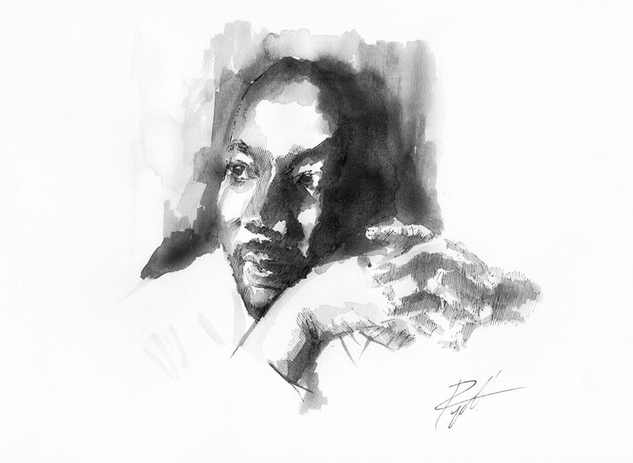 Martin Luther King Jr Drawing by Gerald Piggott Fine Art America