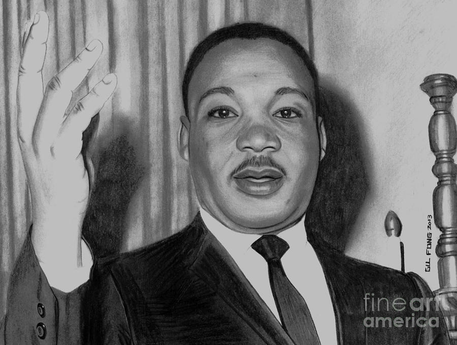 Martin Luther King Jr Drawing by Gil Fong Fine Art America