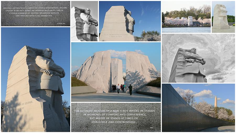 Martin Luther King Memorial Photograph - Martin Luther King Jr Memorial Collage 1 by Allen Beatty