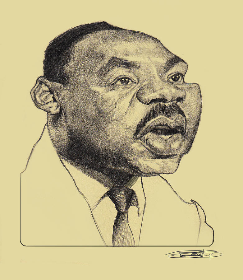 Martin Luther King Jr. Drawing by Sri Priyatham