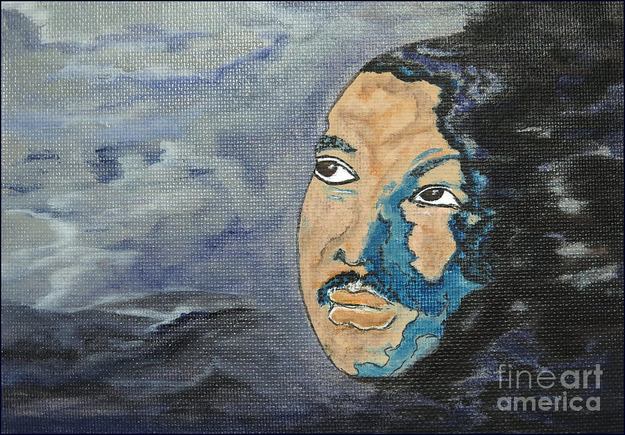 Martin Luther King Jr - Tribute Painting Print Painting by Ella Kaye Dickey