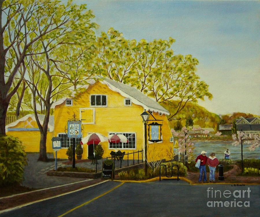 Spring Painting - Martines Riverhouse by Lynda Evans