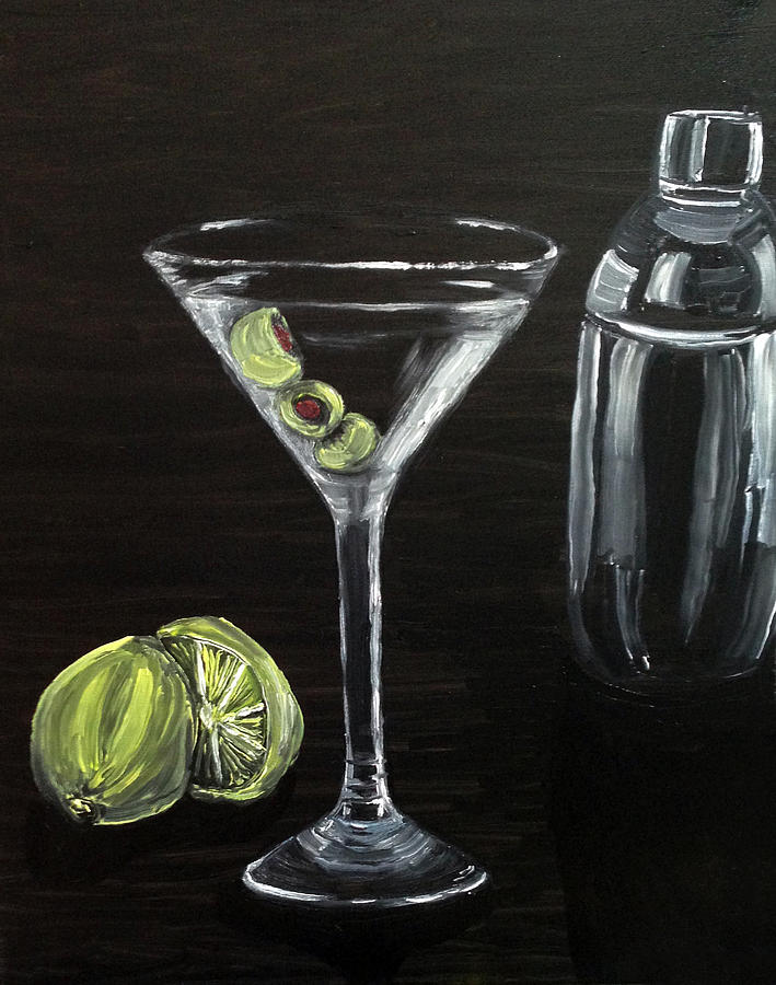 Martini Painting - Martini by Deb Wolf