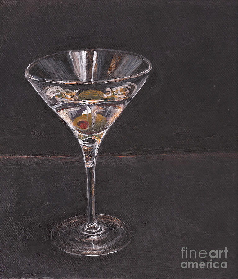 Martini Painting - Martini by Gayle Utter