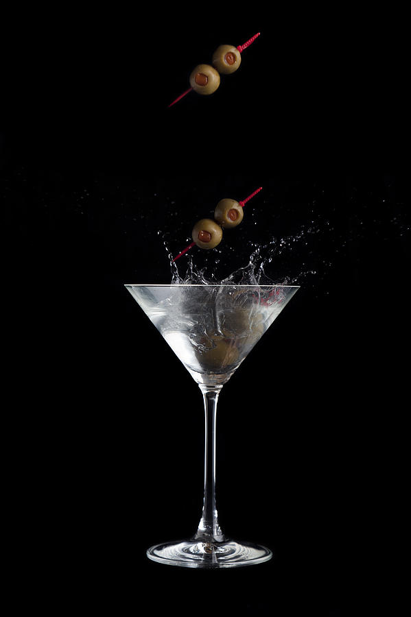 Martini With Olives Photograph