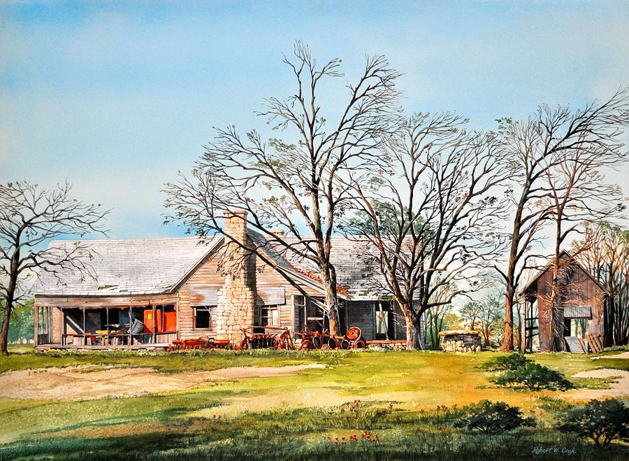 Martins Homestead Painting by Robert W Cook 