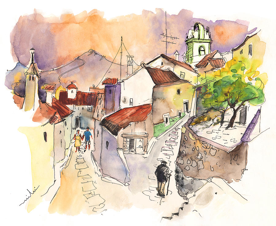 Marvao in Portugal 03 Painting by Miki De Goodaboom