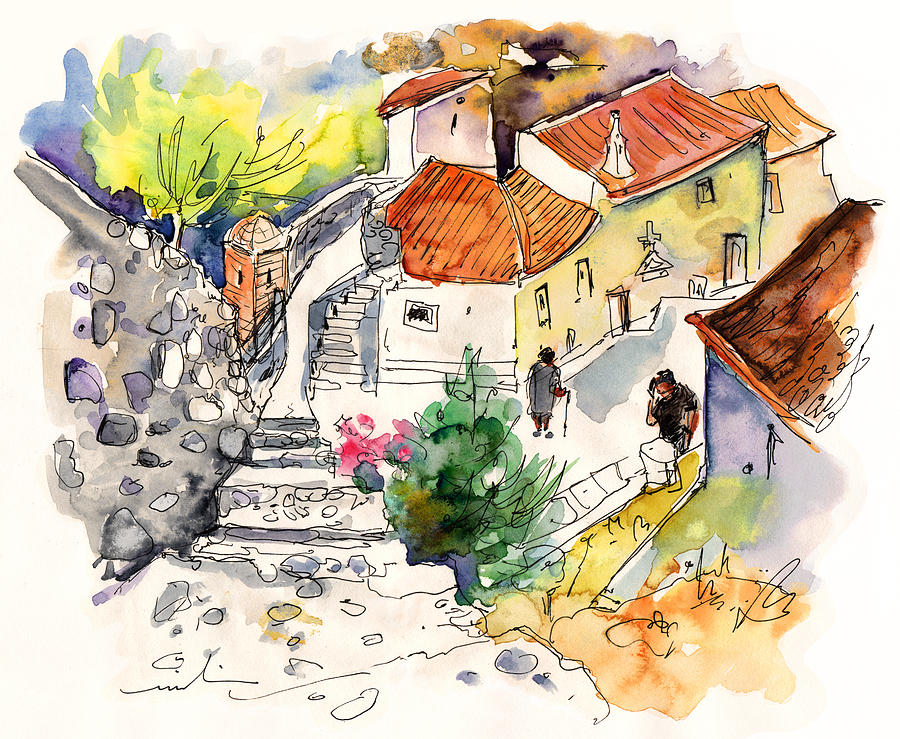 Marvao in Portugal 04 Painting by Miki De Goodaboom