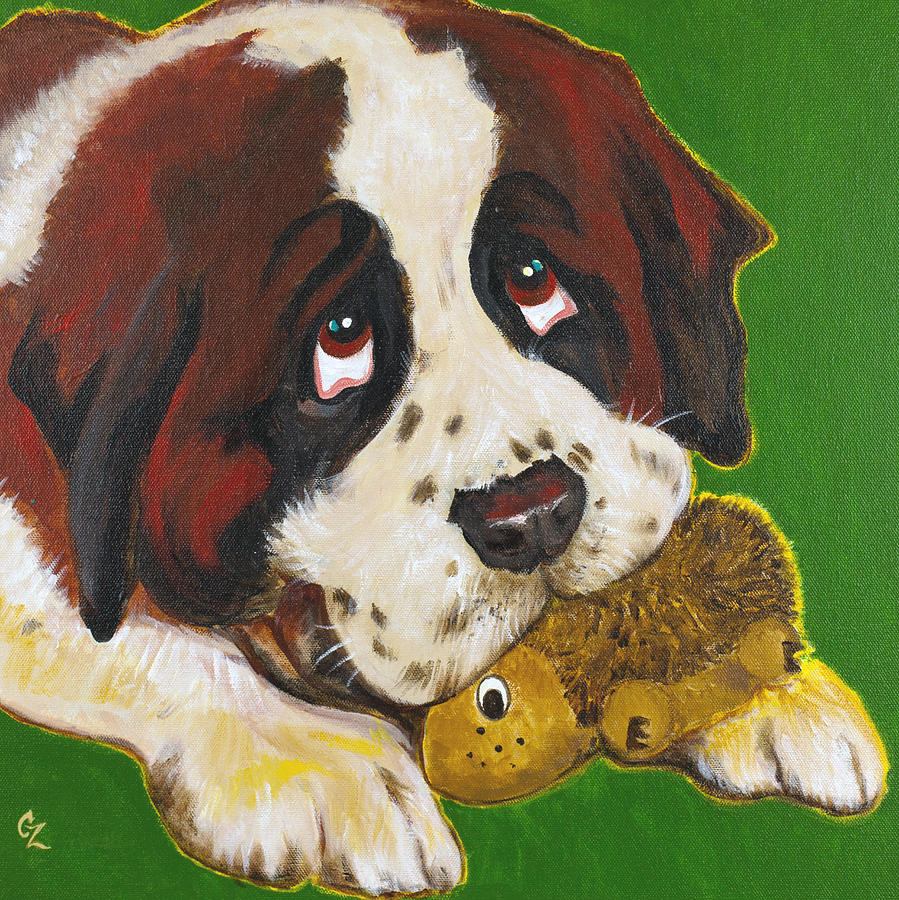 Dog Painting - Marvin by Candy Zohbon