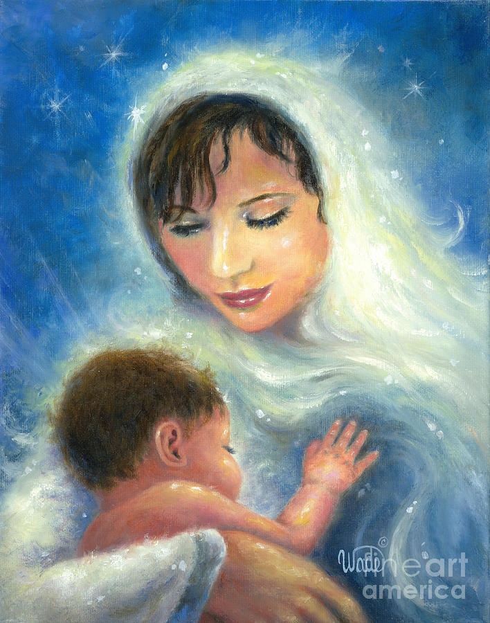 Jesus Christ Painting - Mary and Baby Jesus by Vickie Wade