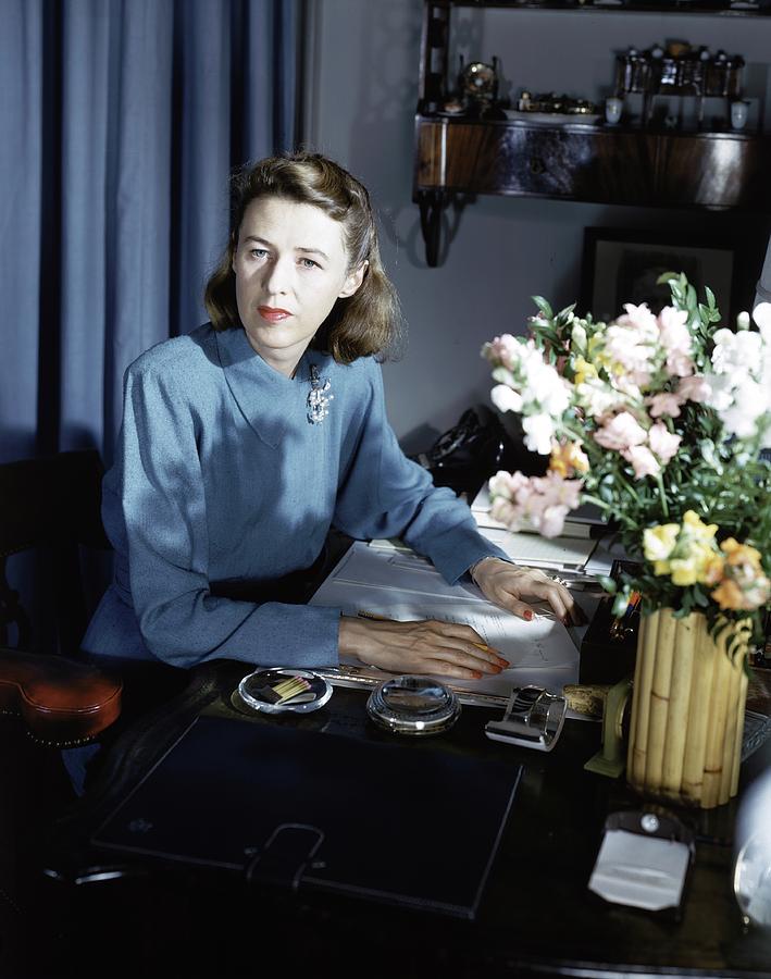 Mary Cushing At Her Desk Photograph by Horst P. Horst Mary Cushing At Her Desk Photograph by Horst P. Horst