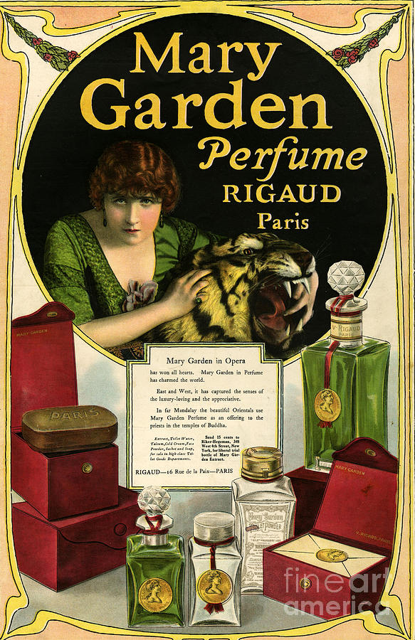 Perfume Drawing - Mary Garden 1920s Usa Cc  Womens Tigers by The Advertising Archives