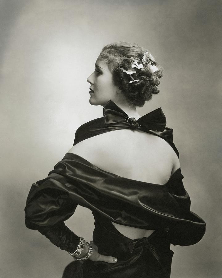 Mary Heberden Wearing A Satin Dress Photograph by Edward Steichen