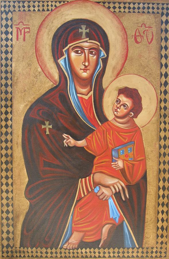Icon Painting - Mary Help of the Romans by Joseph Malham