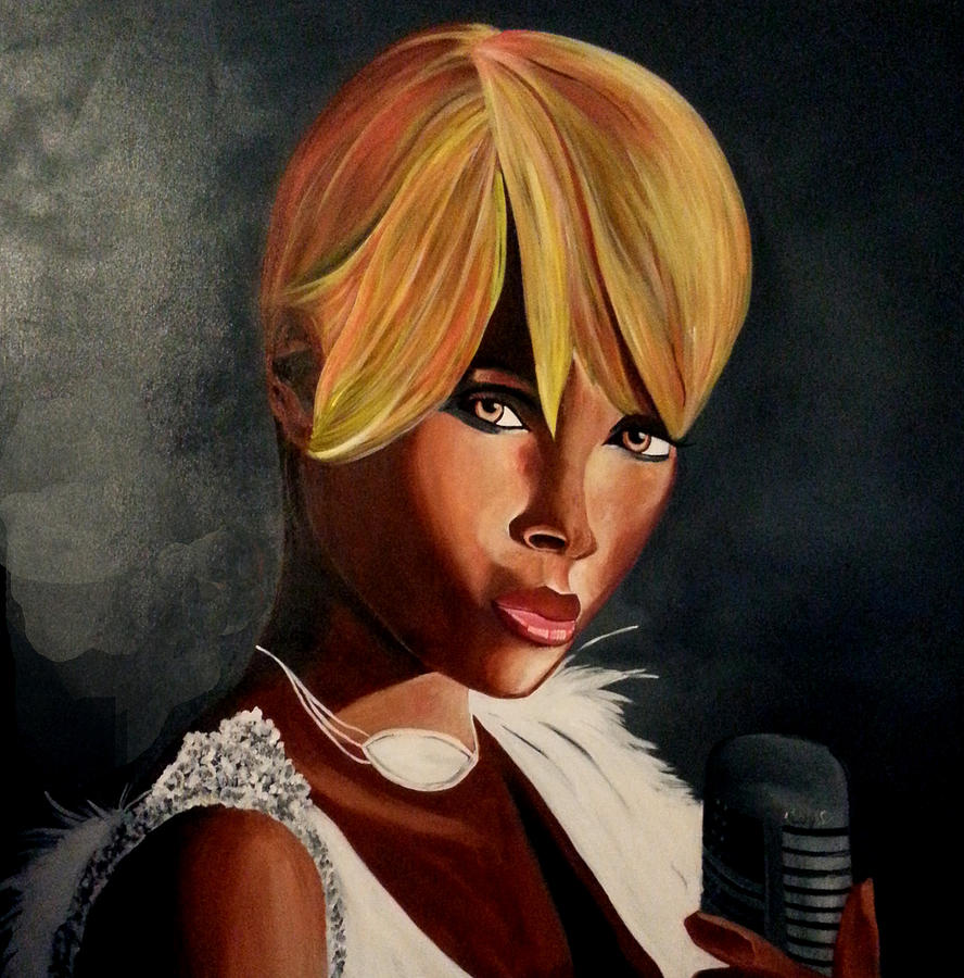 Mary J Painting by Femme Blaicasso