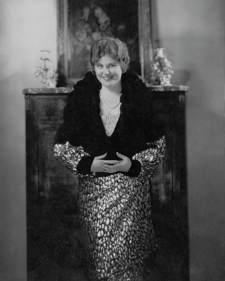Mary Lewis Wearing A Dress And Caplet Photograph by Edward Steichen